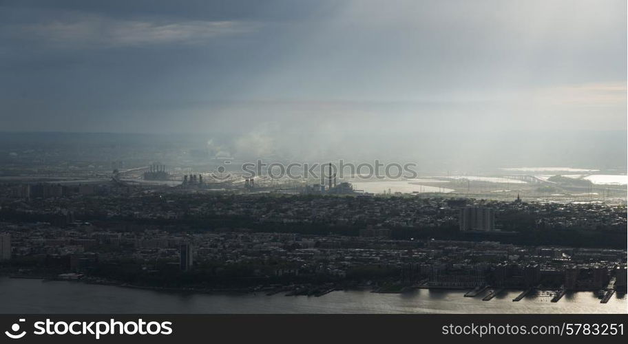 City at the waterfront, Manhattan, New York City, New York State, USA