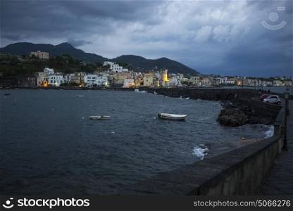 City at waterfront, Ischia Island, Campania, Italy
