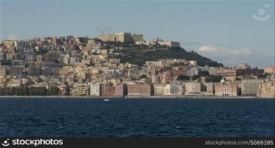 City at waterfront, Naples, Campania, Italy