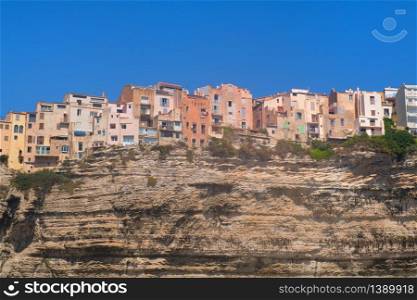 City Bonifacio at the coast of French Corsica