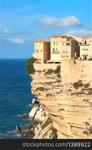 City Bonifacio on the rocks in the South of French Corsica