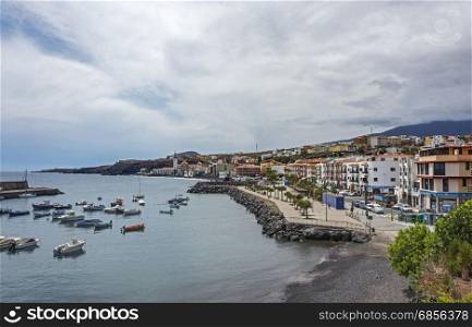 City Candelaria on the shore of the island of Tenerife in the Atlantic Ocean (Canary Islands, Spain)