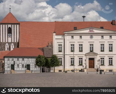 City hall in Wusterhausen-Dosse, Ostprignitz-Ruppin, state Brandenburg, Germany.