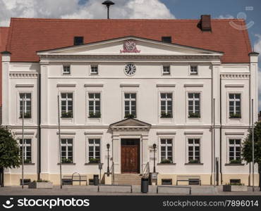 City hall in Wusterhausen-Dosse, Ostprignitz-Ruppin, state Brandenburg, Germany.