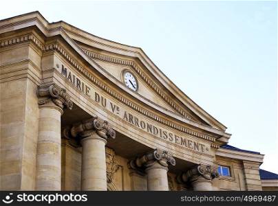 City hall of the 5th arrondissement of Paris, France