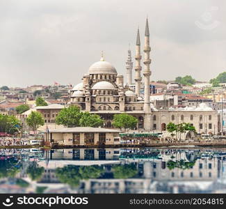 City Landscape of Istanbul, Turkey. New Mosque Istanbul