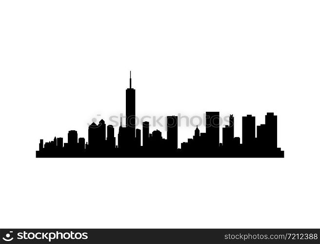 City landscape silhouette background. Vector eps10 illustration