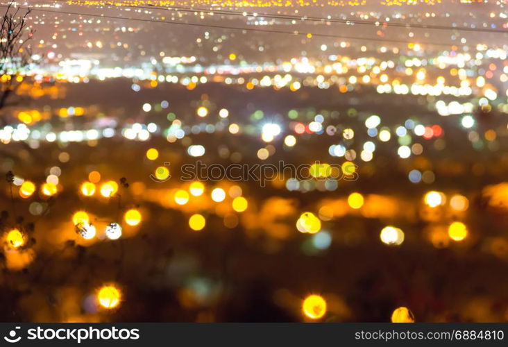 city lights bokeh night abstract