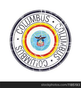 City of Columbus, Ohio postal rubber stamp, vector object over white background