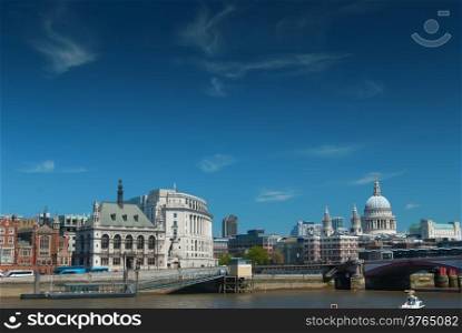 City of London, from across the River Thames, London, England, UK, Europe