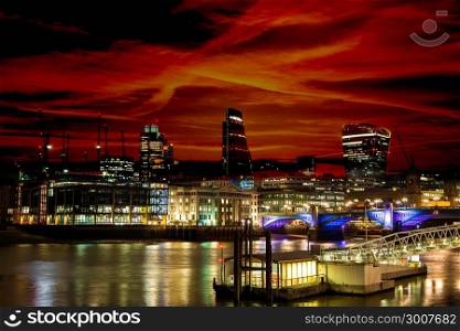 City of London Skyline At Night