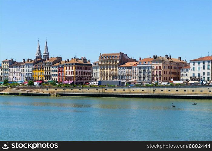 City of Macon with Saone river in Burgundy, France