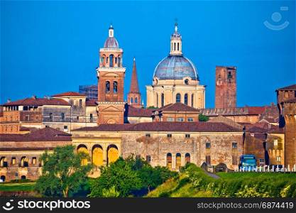 City of Mantova skyline view, European capital of culture and UNESCO world heritage site, Lombardy region of Italy