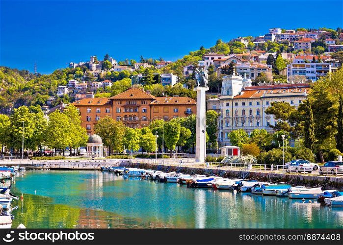 City of Rijeka Delta and trsat view, Kvarner bay, Croatia