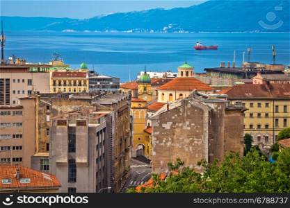 City of Rijeka waterfront view, Kvarner, Croatia
