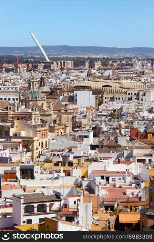 City of Seville cityscape in Spain, Andalusia region.