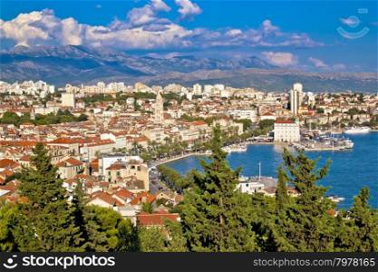 City of Split Riva aerial view, Dalmatia, Croatia