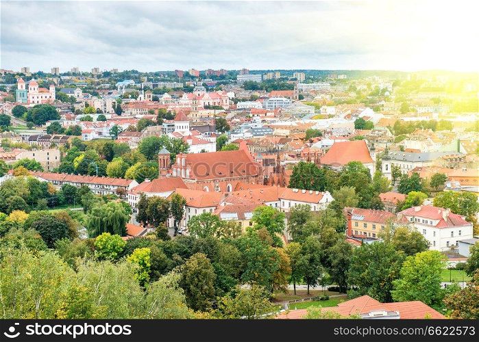 City of Vilnius - panorama of old town, Lithuania