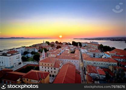 City of Zadar skyline sunset view, Dalmatia, Croatia