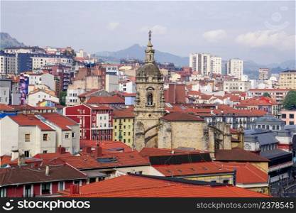 city scape from Bilbao city, Spain, travel destinations