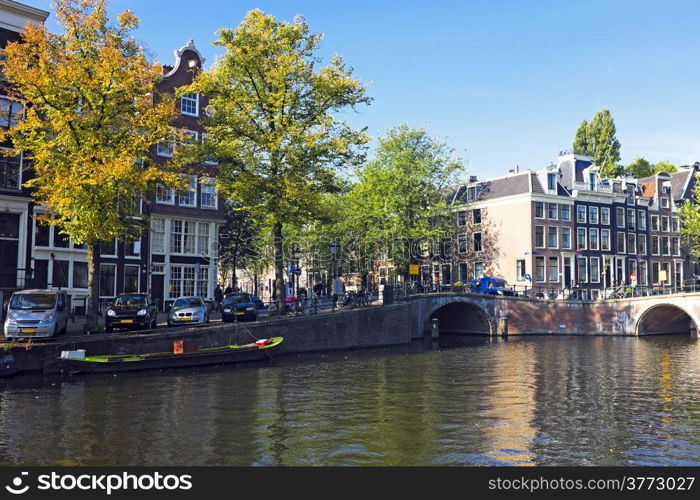 City scenic in Amsterdam the Netherlands