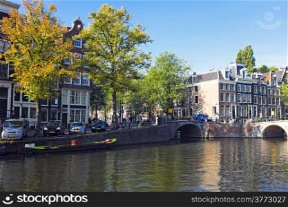 City scenic in Amsterdam the Netherlands