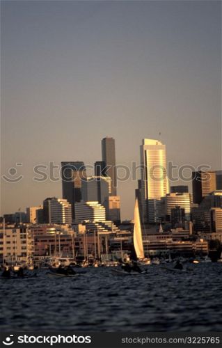 City Skyline Seen From The Bay