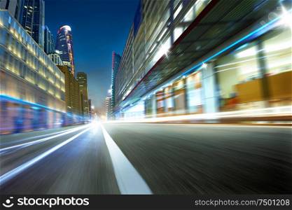 city street motion blur background