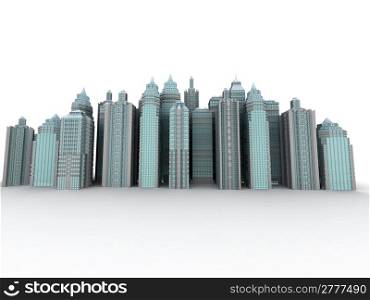 City. Three-dimensional background. 3d