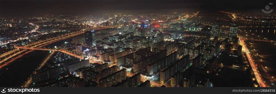 city view at night