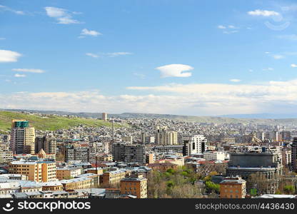 City view of Yerevan skyline