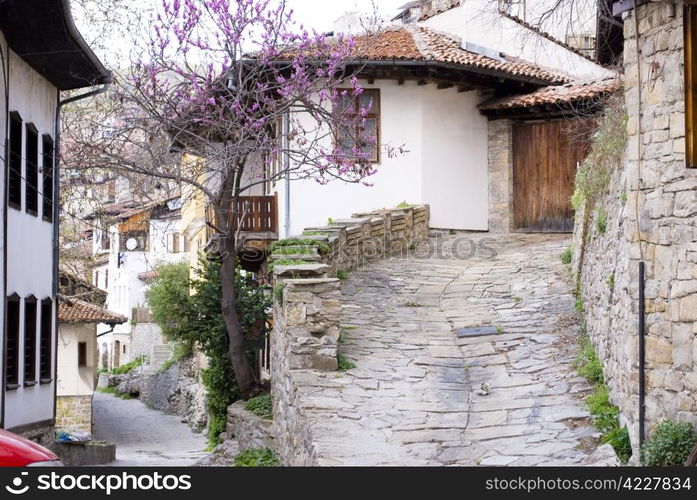 city view with old houses Veliko Turnovo Bulgaria