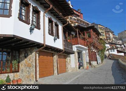city view with old style houses Veliko Turnovo Bulgaria