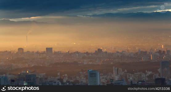 City viewed from the Tokyo Tower at dusk, Minato Ward, Tokyo, Japan