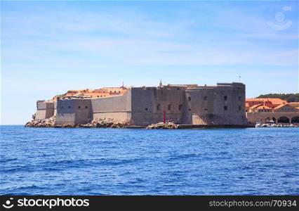 City walls of old town of Dubrovnik, Croatia