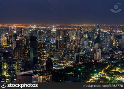 Cityscape and skyline of Bangkok City, Thailand. Bangkok is the largest city and the top travel destination of thailand.