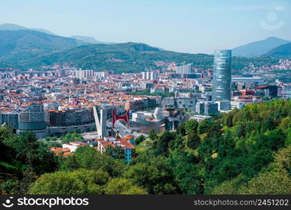 cityscape from Bilbao city, Spain, Travel destination