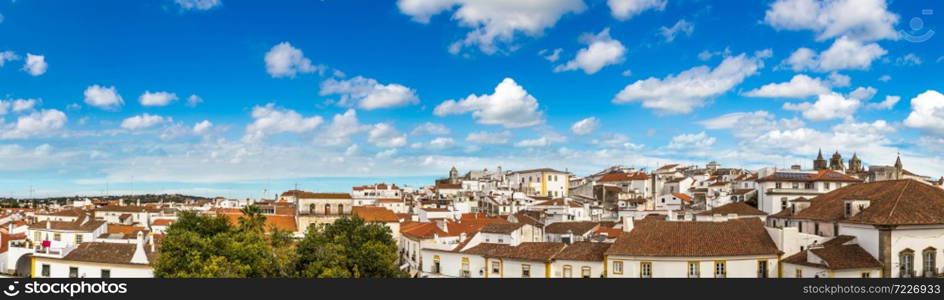 Cityscape of Evora, Portugal in a beautiful summer day