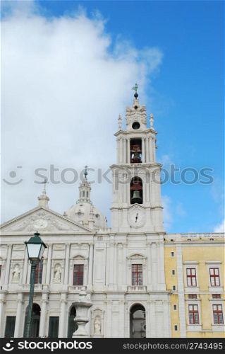 cityscape of the Monastery in Mafra, Portugal