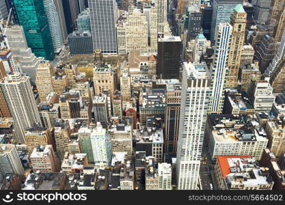 Cityscape view of Manhattan from Empire State Building, New York City, USA