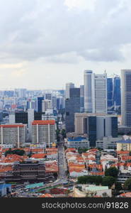 cityscape view of Singapore city