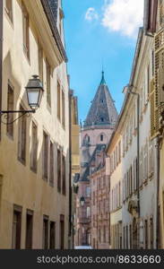 Cityscape, view of streets in the old town of Strasbourg, Alsace, France