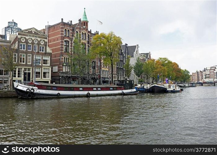 Cityscenic from Amsterdam at the Amstel in the Netherlands