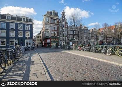 Cityscenic from Amsterdam in the Netherlands at the Gelderse kade