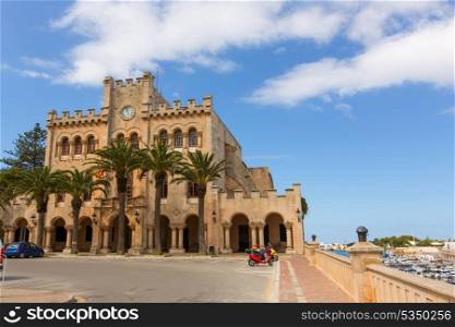 Ciutadella Menorca city Town Hall in Ciudadela at Balearic islands