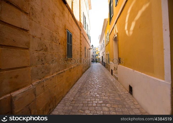 Ciutadella Menorca downtown city of Ciudadela in Balearic islands