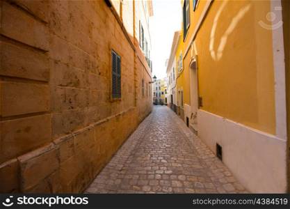Ciutadella Menorca downtown city of Ciudadela in Balearic islands