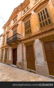 Ciutadella Menorca historic downtown in Ciudadela at Balearic islands