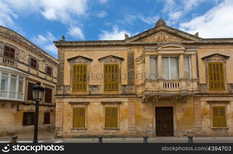 Ciutadella Menorca historic downtown in Ciudadela at Balearic islands