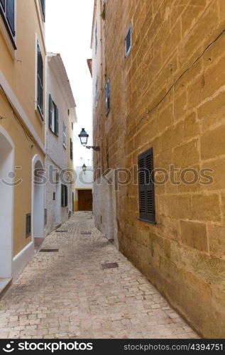 Ciutadella Menorca historic downtown in Ciudadela at Balearic islands
